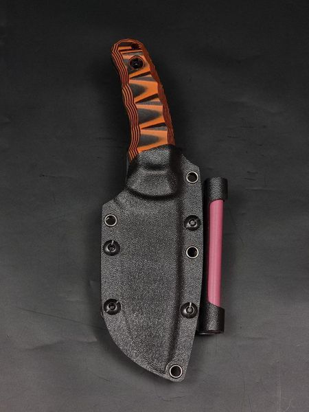 Bushcraft Knife "Yarchuck" | Orange & Black Micarta