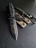 "Sirko: Accuracy and Power for Every Hunt" (black polymer, black handle, black scabbard)