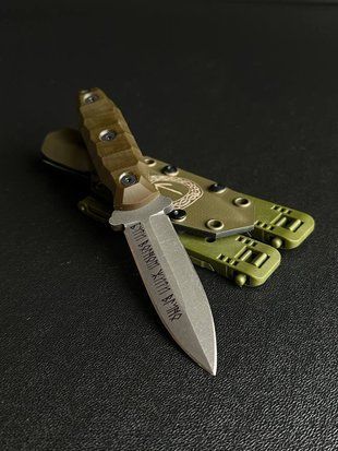 "Sirko" - A dagger that opens new horizons (etching, olive hilt, olive scabbard)