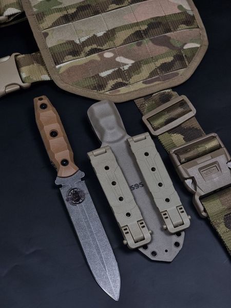 Бойовий ніж &laquo;Вакулич&raquo; | &laquo;Nord Division&raquo; Колір Coyote Гравіювання Нація понад усе VASCOM-23052024 фото