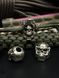 Paracord lanyard with brass bead &ldquo;Skull in Hannya Mask&rdquo;