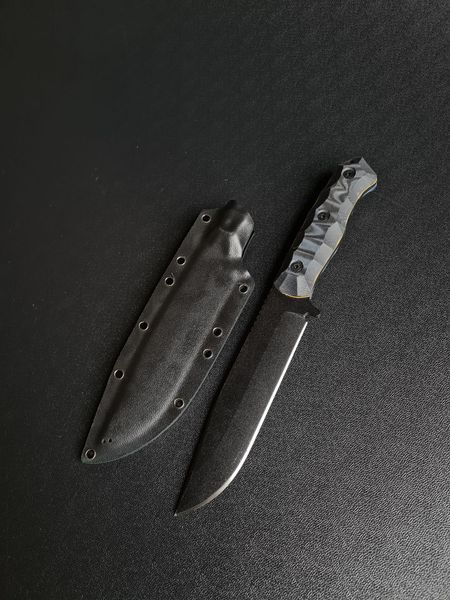 Haydamak polymer black - tourist knife (Black handle, black scabbard)