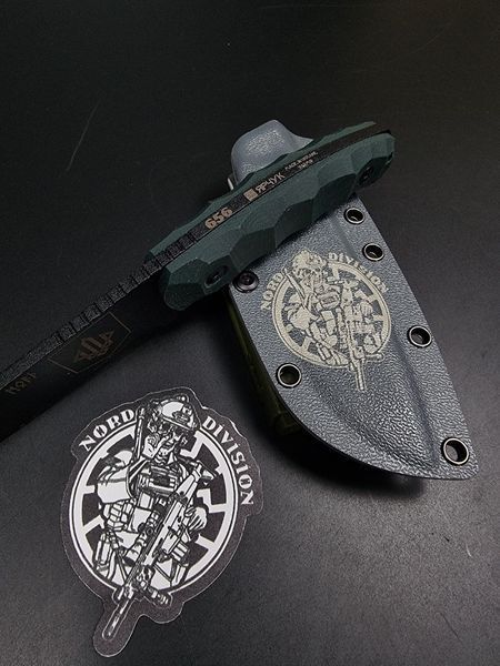 Tactical Knife "Yarchuck" | "Nord Division" Emerald Micarta & Engraving