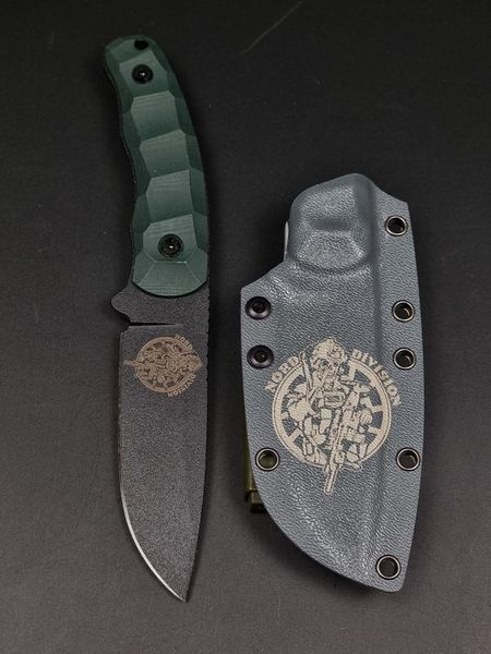 Tactical Knife "Yarchuck" | "Nord Division" Emerald Micarta & Engraving
