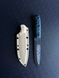 Khorunzhiy etching - multi-purpose, compact knife (Emerald handle, colored scabbard)