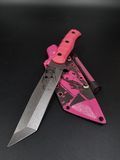 Survival Knife "Tanto" Pink | "Hentai Style" Anime Engraving