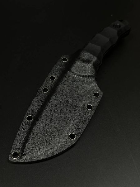 Tactical Knife "Yarchuck" | Black Micarta Engraving "Feather and Inscription
