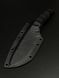 Tactical Knife "Yarchuck" | Black Micarta Engraving "Feather and Inscription