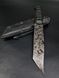 Tactical Knife &laquo;Tanto&raquo; | Black Micarta | Anime Engraving