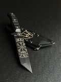 "Tanto" &ndash; A reliable tool for a hunter (black polymer, black handle, black scabbard)