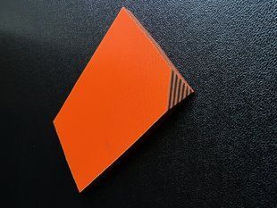 Micarta, handle pads, sheet (Black and orange) 8 mm.