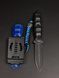 Fighting Knife "Sirko" Black with Nord Division Engraving and Blue Sheath