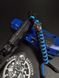 Fighting Knife "Sirko" Black with Nord Division Engraving and Blue Sheath