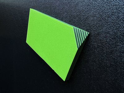 Micarta, sleeve pads (Black and lime) 6 mm.