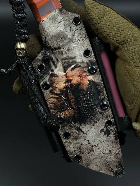 Тактичний ніж &laquo;Tanto&raquo; | Помаранчевий (Індивідуальне гравіювання та кольоровий принт) TASORM-19102026 фото
