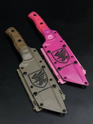 Tactical knife "Tanto" (set) | Pink and Coyote Engraving "Toi Povar 3.0