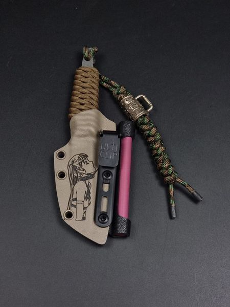 EDC Knife "Sikorskiy" | "Senpai" Anime Engraving