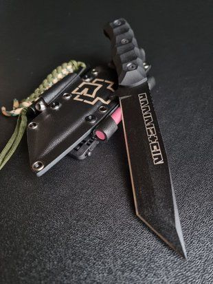 "Tanto" &ndash; A tourist knife designed for adventures (black polymer, black handle, black scabbard)