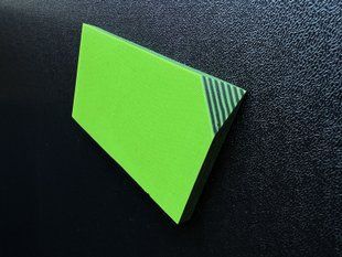Micarta, handle pads, sheet (Black and lime) 8 mm.