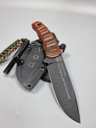 Yarchuk &mdash; hunting knife X12MF - black scabbard