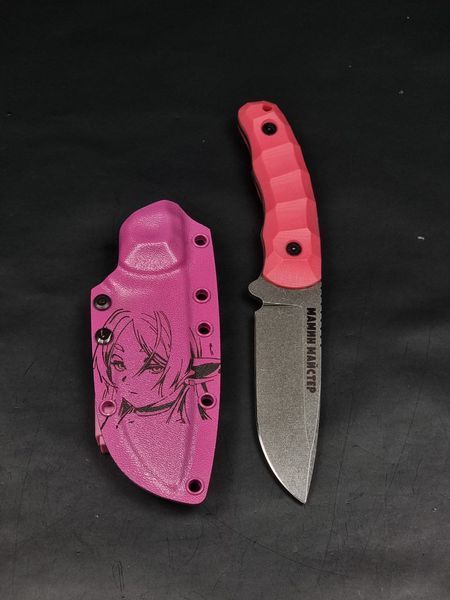 EDC Knife "Yarchuk" | Pink Edition Anime & "Mommy's Master" Engraving