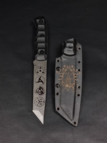 Tactical Knife &ldquo;Tanto&rdquo; | Anime Engraving &ldquo;Sharingan & ANBU&rdquo;