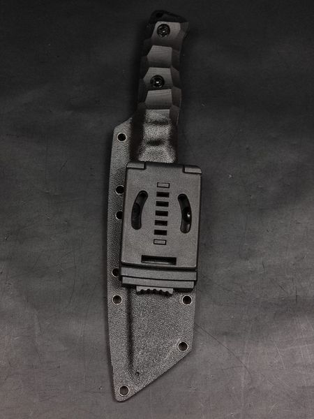 Tactical Knife "Tanto" | "Tykhyi" Black Micarta, Trident Engraving