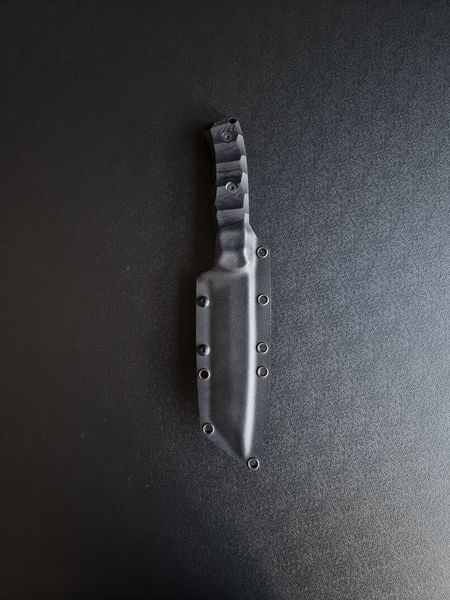 Tanto Etching - Multi Purpose Knife (Black Handle, Black Scabbard)