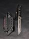 Survival Knife "Tanto" | "Bee Zone" Black Micarta, Hornet Engraving