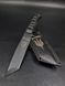 Tactical Knife "Tanto" | "Tykhyi" Black Micarta, Trident Engraving