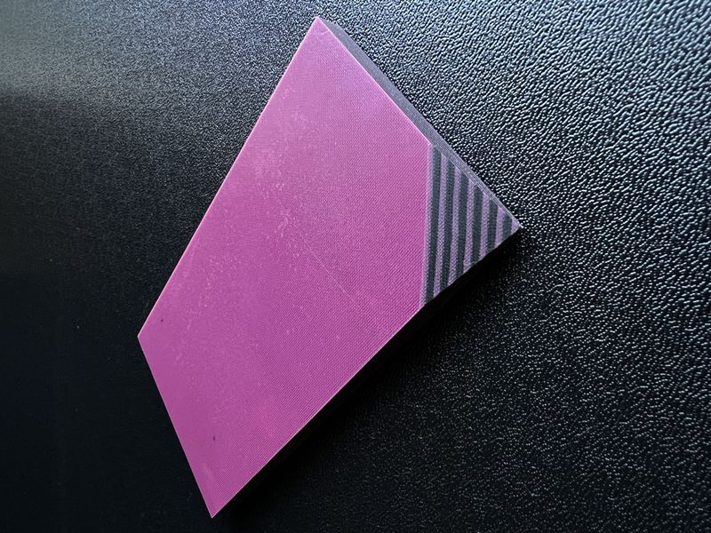 Micarta, sleeve pads (Black and pink) 6 mm.