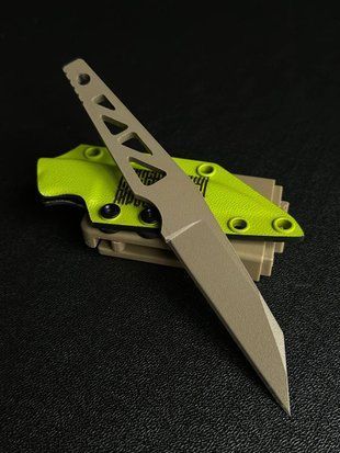 "Paton" &ndash; Skeleton knife that combines technology and endurance (polymer tan, colored scabbard)