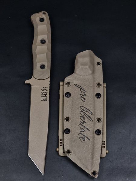 Tactical Knife "Tanto" Coyote | "pro libertate" Engraving