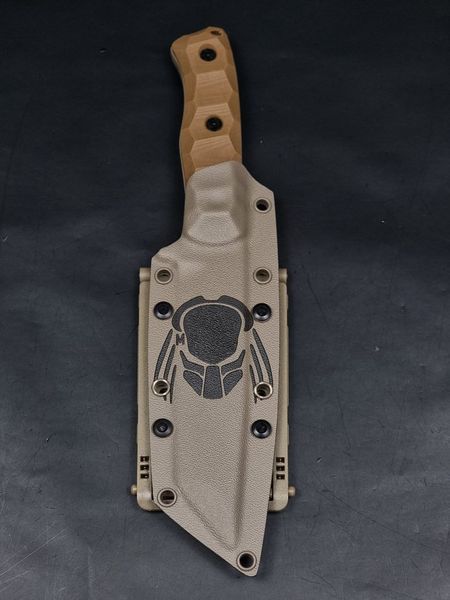 Tactical Knife "Tanto" | Coyote | "Predator" Engraving and Quote