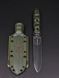 Combat Knife "Vakulich" | Black-Green Micarta, Owl Engraving and "Zyat" Inscription