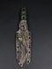 Tactical Knife "Vakulich" | Black-Green Micarta, Pin-up and Oni Mask Engraving