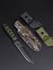 Tactical Knife "Vakulich" | Black-Green Micarta, Pin-up and Oni Mask Engraving