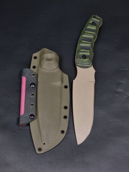 Ніж для виживання &laquo;Тигролов&raquo; | Tan & Green Camo Гравіювання &laquo;Рибалка&raquo; TUTGTN-08082024 фото