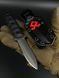 Combat Knife "Sirko" | Black Micarta and Red Symbol on Sheath