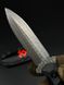 Combat Knife "Sirko" | Black Micarta and Red Symbol on Sheath