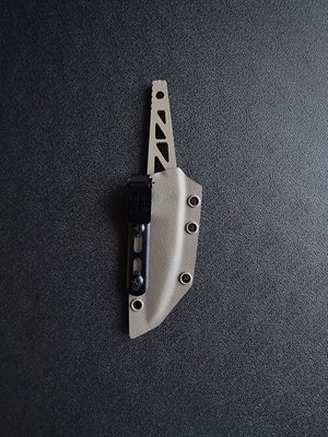 Clamping clip, metal, for case and holster made of kydex (plastic), replica of Ulti Clip, size M