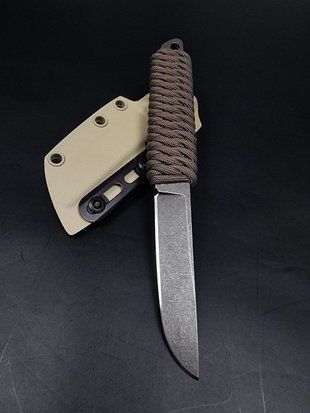 EDC Knife "Puluy" | "Puluy" Stonewash Coyote Paracord