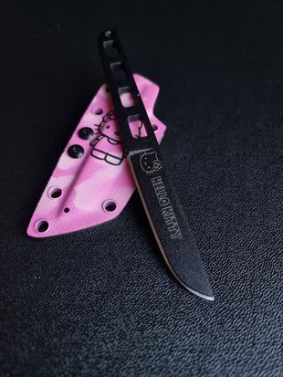 "Pulyuy" &ndash; a skeleton knife for easy mobility and maximum endurance (black polymer, colored scabbard)
