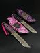 Tactical Knife "Tanto" | Pink Camo | Scandinavian Runes Engraving