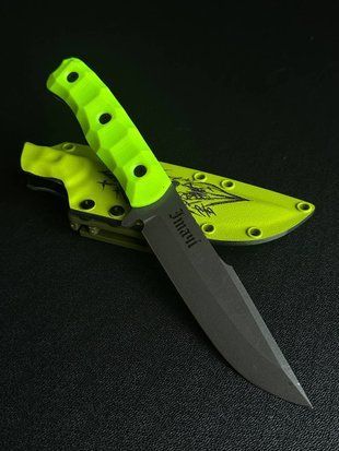 Aeneas &ndash; a tourist knife for conquerors of the elements and travelers in search of adventure (etching, lime handle, colored scabbard)
