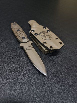 "Sirko: Buy a Travel Knife for Uncompromising Reliability" (tan polymer, tan handle, tan sheath)