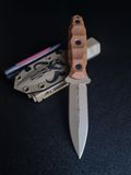 Dagger "Sirko" - a hunting knife for accuracy and reliability in the field (polymer tan, cappuccino handle, tan scabbard)