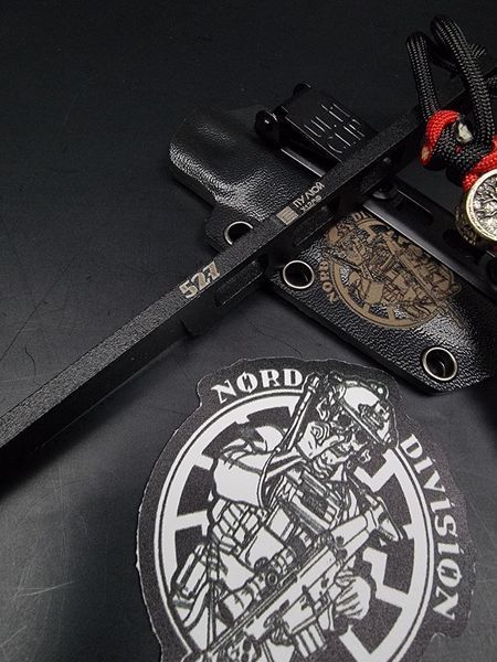 EDC Knife "Puluy" | "Nord Division" Black with Operator Engraving