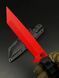 Tactical Knife "Tanto" Red Edition | Black Micarta Trident Engraving