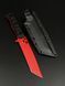 Tactical Knife "Tanto" Red Edition | Black Micarta Trident Engraving